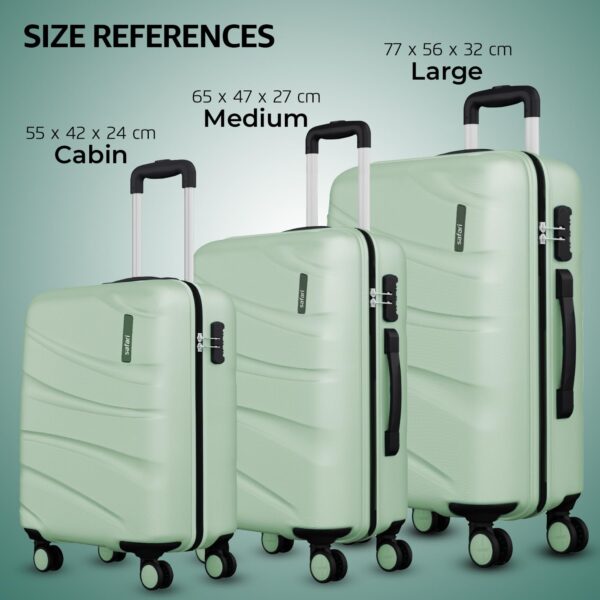 Safari Persia 8 Wheels 65cm Medium Checkin Trolley Bag Hard case Polycarbonate 360 Degree Wheeling System Luggage, Travel Bag, Suitcase for Travel, Trolley Bags for Travel, Jade Green - Image 7