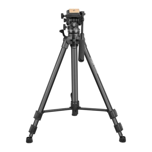 DIGITEK® (DPTR 880 PRO) (165 CM) Platinum Aluminum Light Weight Tripod, with Fluid Video Head, for DSLR & Video Cameras, Maximum Operating Height: 5.90 Feet, Maximum Load : 6 kgs (Black) - Image 2