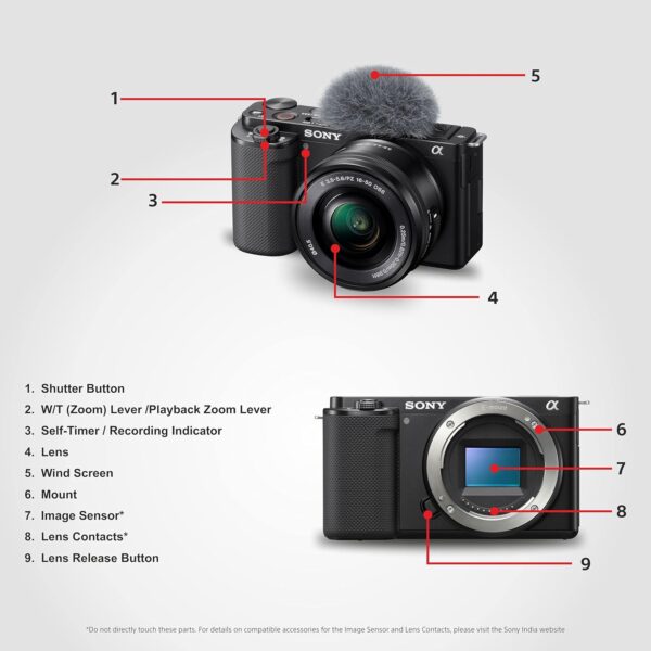 Sony Alpha ZV-E10 24.2 Mega Pixel Interchangeable-Lens Mirrorless vlog Camera, Made for Creators | APS-C Sensor |Advanced Autofocus | Clear Audio & 4K Movie Recording (Body Only) – Black - Image 8