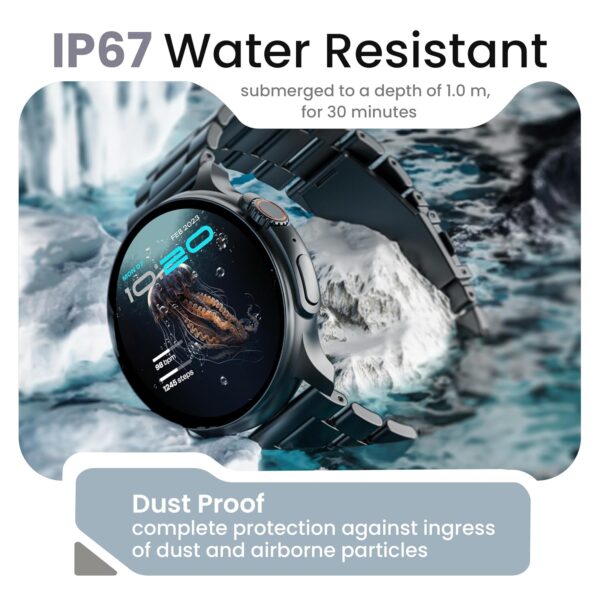 Boult Newly Launched Crown R Pro Smart Watch 1.43''HD AMOLED, Bluetooth Calling, Working Crown, Zinc Alloy Frame, 600 Nits Brightness, AI Voice Assistant, SpO2 Monitoring, 120+ Sports Mode (Jet Black) - Image 10