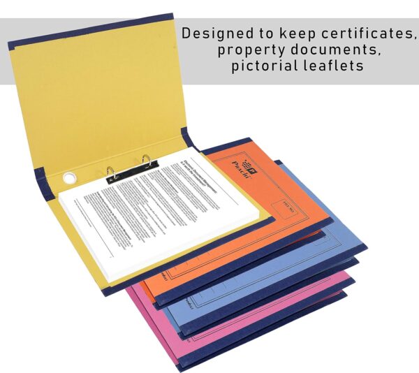 DAHSHA 12 Pack Spring Files A4 Size Paper Folder Cobra File Document Organizer Certificates Holder- Color May Vary (35 x 26 x 3.5 cm) - Image 8