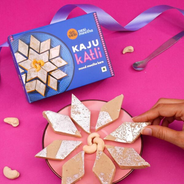 GO DESi Classic Kaju Katli 200 grams, Made with Cashew Nuts, Sweets Indian Mithai, Indian Sweets Gift Pack - Image 5