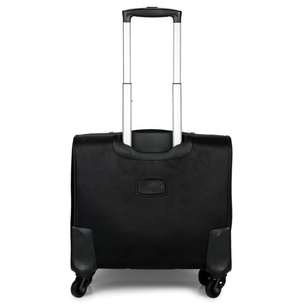 NOVEX Polyester Black Small Overnighter Laptop Trolley Bags with Wheel | 4 Wheels Luggage, Lightweight - 42cm | Laptop & 3 Main Compartment, Combination Lock Backpack for Men & Women - Image 6