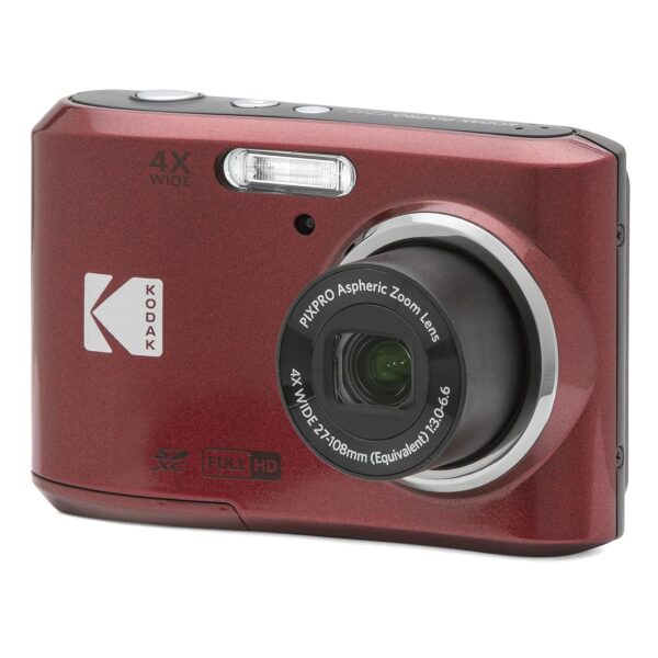 KODAK PIXPRO Friendly Zoom FZ45-RD 16MP Digital Camera with 4X Optical Zoom 27mm Wide Angle and 2.7" LCD Screen (Red) - Image 2