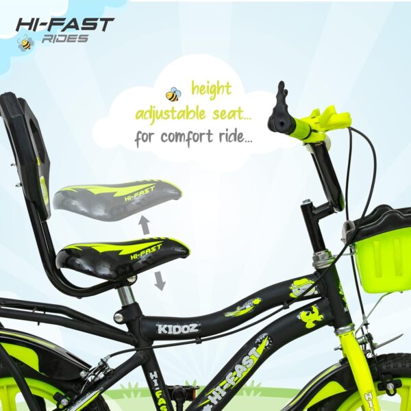 HI-FAST Kidoz Fun and Easy-Ride 14 Inch Cycles for Kids Ages 2-5 Years with Training Wheels and 95% Assembled, Rigid, Green - Image 6