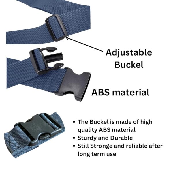 APAV Luggage Straps Belt Heavy Duty Adjustable with Buckle Clips for Suitcase | Trolleys and All Kind of Luggages | for Traveling Business/Leisure Trip (Pack of 4 (NB)) - Image 5