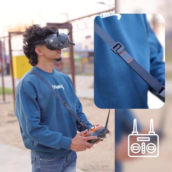 BLACKPIXEL Glide mini black strap with wristlink for cameras and drones|3in1 style (neck,sling,shoulder)|Adjustable (1450-830mm) - Image 10