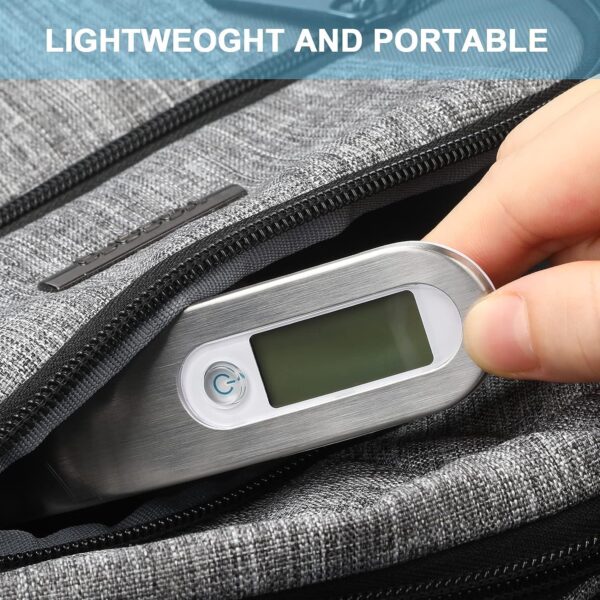 TEKCOOL Silver Luggage Scale, 50kg/110lb Capacity, LCD Display, Portable Travel Weighing Scale for Bags, Bags, Home, Shop, Gas Cylinder - Image 6