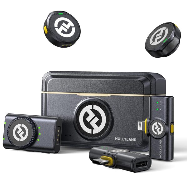 Hollyland Lark M2 Wireless Microphone for iPhone/Android/Camera/USB-C/Plug, 48KHz 24Bit, 1000ft Range, Noise Cancellation, 30H Battery for YouTube Video Recording, Streaming - Image 2