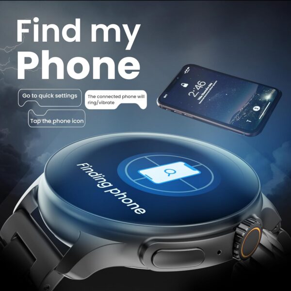 Boult Newly Launched Crown R Pro Smart Watch 1.43''HD AMOLED, Bluetooth Calling, Working Crown, Zinc Alloy Frame, 600 Nits Brightness, AI Voice Assistant, SpO2 Monitoring, 120+ Sports Mode (Jet Black) - Image 11