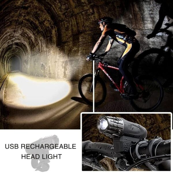 FABSPORTS USB Rechargeable Bike Headlight/Front Light with 360 Degree Rotation, Easy Installation & IP65 Waterproof, for Kids Men Women Safe Cycling at Night - Image 7