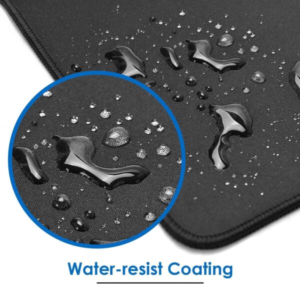 Storite 900x400x2mm Extended Gaming Mouse Pad for Laptop/Computer with Stitched Embroidery Edges and Water Resistance Coating Natural Non Slippery Rubber Base Mousepad Desk Mat - Black - Image 5