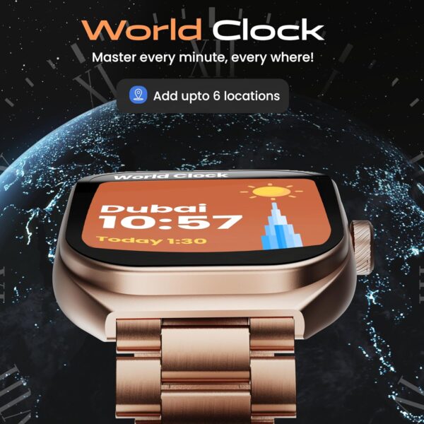 Boult Trail Smartwatch 2.01" 3D Curved HD Display, BT Calling 5.3, 600 Nits Brightness, IP68, 190+ Watchfaces, 120+ Sports Modes, AI Voice Assistant, SpO2 Monitoring (Rose Gold) - Image 9