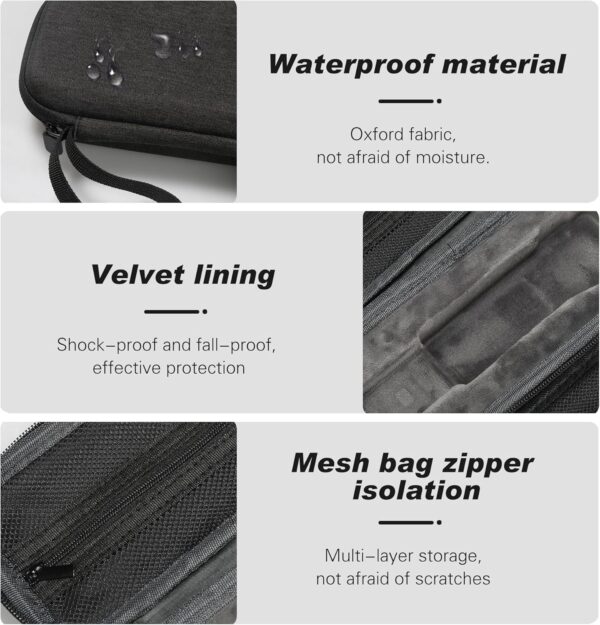 M.G.R.J® Portable Carrying Case Cover for DJI Osmo Pocket 3 Camera (Hard|EVA|Black) (Camera is not Included) - Image 5