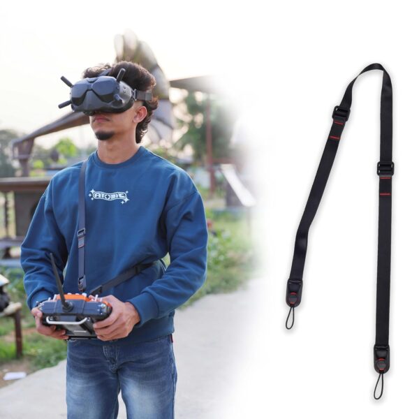 BLACKPIXEL Glide mini black strap with wristlink for cameras and drones|3in1 style (neck,sling,shoulder)|Adjustable (1450-830mm) - Image 12