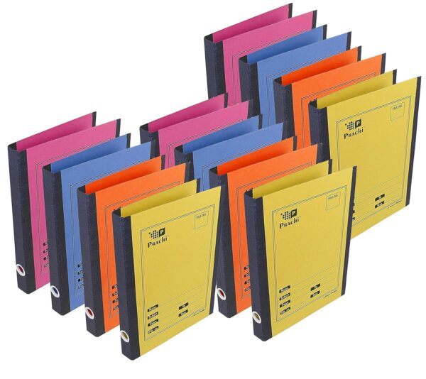 DAHSHA 12 Pack Spring Files A4 Size Paper Folder Cobra File Document Organizer Certificates Holder- Color May Vary (35 x 26 x 3.5 cm) - Image 2