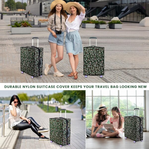 Storite 20 Inch Zippered Nylon Military Print Trolley Cover/Suitcase Cover/Waterproof Dustproof Luggage Cover with Transparent ID Pocket for Wheeled Luggage Bags (48 X 23 X 36Cm) - Image 9