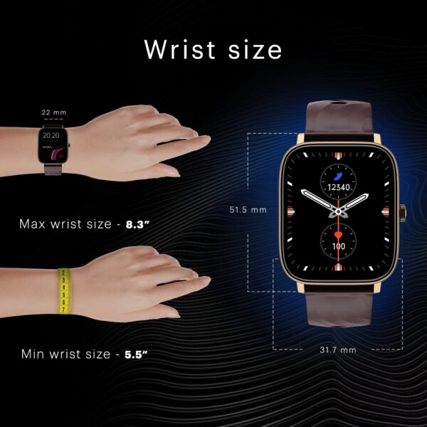 Noise Quad Call 1.81" Display, Bluetooth Calling Smart Watch, AI Voice Assistance, 160+Hrs Battery Life, Metallic Build, in-Built Games, 100 Sports Modes, 100+ Watch Faces (Space Blue) - Image 7