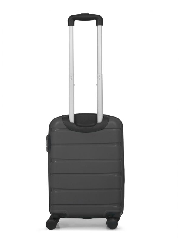 TEAKWOOD LEATHERS Unisex 8 Wheels Trolley Bag, Hard Cabin with Zipper Closure, Adjustable Push Button & Cross Side Strap, Lock System 360 Degree (55 CM, Dark Grey) - Image 3