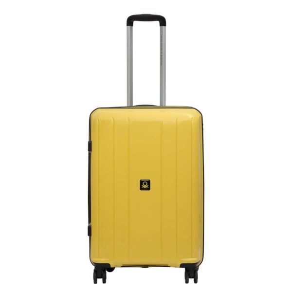 United Colors Of Benetton Wayfarer Unisex Hard Luggage - Yellow, TSA Lock 67 CM Medium Trolley Bag - Image 2