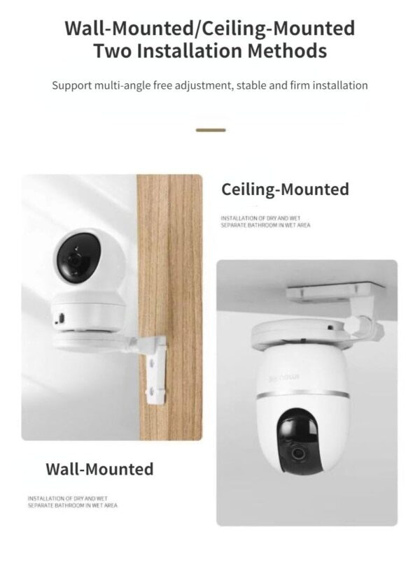 PVC CCTV Camera Wall & Ceiling Mounting Bracket, Strong Adhesive Direct Sticking Drill Free, for Indoor & Outdoor Use (Pack of 2 Set) - Image 7