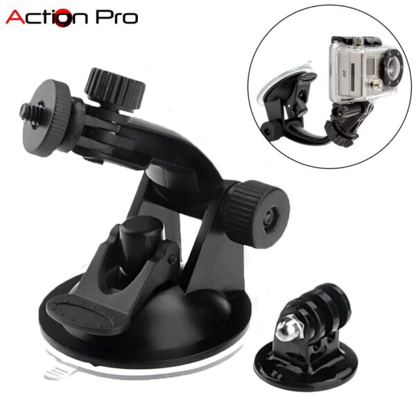 Action Pro Car Suction Cup Window Glass Mount Holder Tripod Adaptor Camera Accessories Compatible with GoPro-13 12 11 10 9 8 7 6 5 4 3+ 3 SJCAM Yi 4K Eken & Other Action Cameras - Image 4