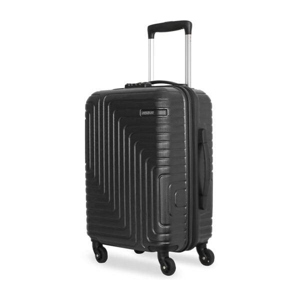 American Tourister Ivy Nxt 55CM Small Hard Luggage Polycarbonate Cabin Trolley Bags for Travel with Mounted TSA Lock for Men & Women - Black - Image 2