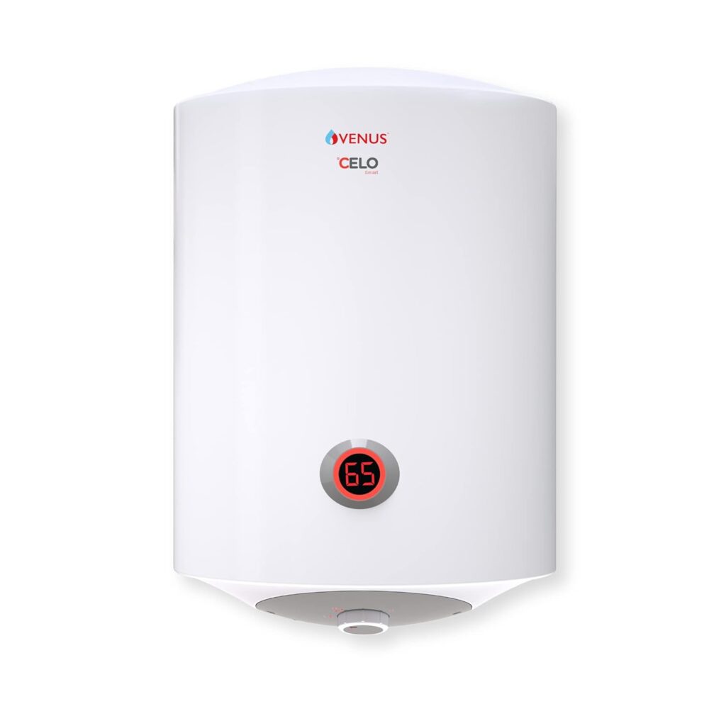 Venus Celo Smart 15CVD 2000-Watt Water Heater (015CVD White, BEE Star Rating – 5 Stars): ISI Marked, Color Changing LED ring