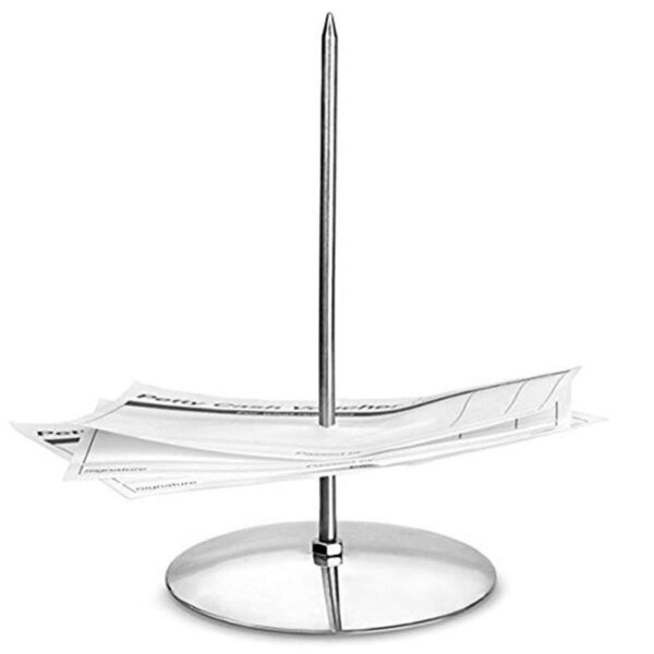 NISUN 180MM Paper Memo Holder, Stainless Steel Receipt Holder, Straight Rod Paper Memo Holder Spike, Bill Fork for Bill Receipt Note Paper Order Office Desk (4 Pack) - Image 5