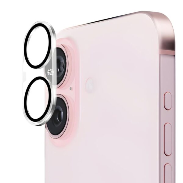 Amazon Brand - Solimo Tempered Glass Camera Lens Protector for iPhone 16 | 9H Rated Hardness | Aviation Aluminium Camera Protection | 99.99% Transparent - Image 3