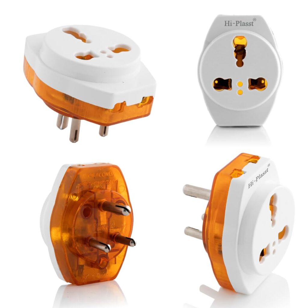 HI-PLASST 6 amp to 16 amp Converter Plug | 6a to 16a Converter Plug |16 amp to 6 amp Converter Useful for Electric Geyser,Heater,Room Heater,Washing Machine,16 Ampere Plug Top, A/C,Refrigrator,etc