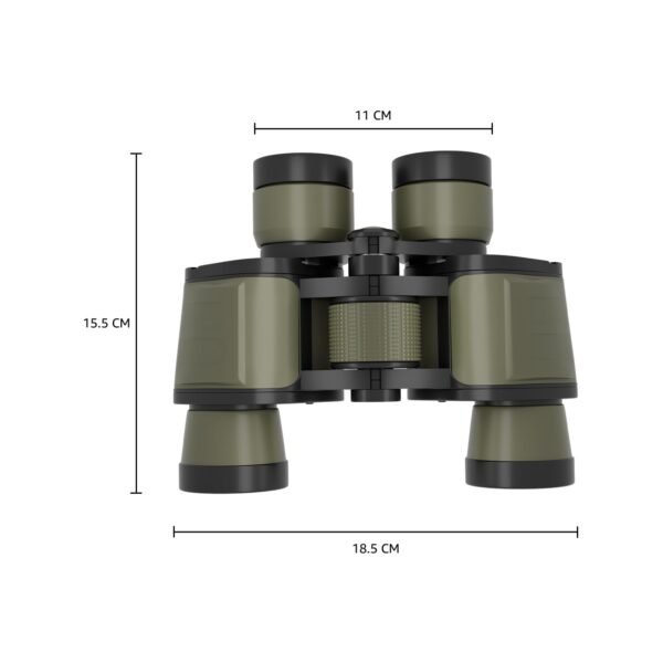 Amazon Basics 8X40 High-Power Binoculars | Ideal for Bird Watching, Sightseeing, Wildlife Trekking | FMC Lens & BAK4 Prism | Durable, Adjustable | Includes Bag & Strap (Green) - Image 7
