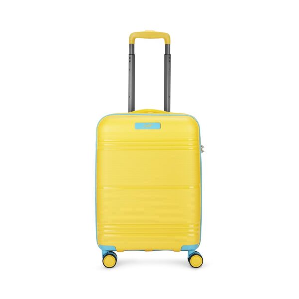 Skybags Paratrip Cabin Hardshell Luggage (55 Cm) | Polypropylene Luggage 4 Wheel Inline Trolley Bag with 8 Wheels | Bumblebee | Unisex, Small, Yellow - Image 2