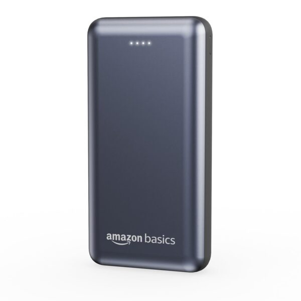 Amazon Basics 20000 mAh Power Bank | 22.5W Fast Charging | Dual Output & Input | Charge 3 Devices Simultaneously | for Smartphones, TWS Earbuds, Speakers, Tablets (Metallic Blue) - Image 10
