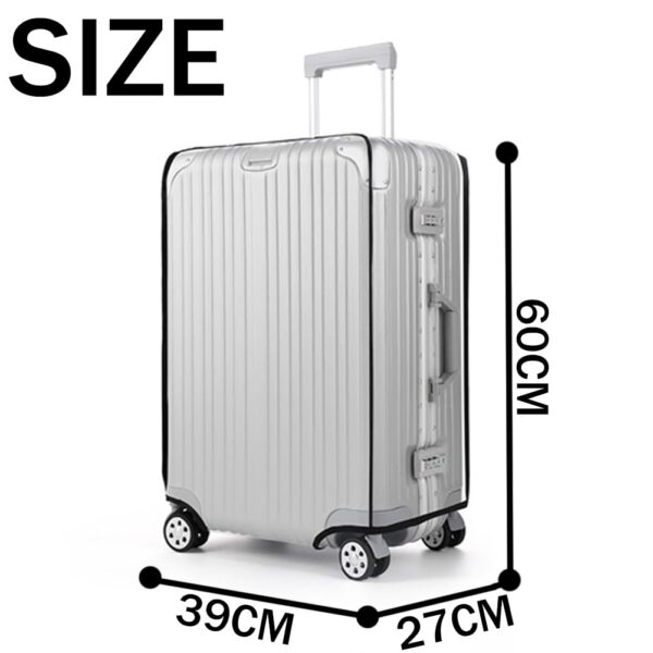 Hodaqe Trolley Bag Cover Transparent Luggage Covers Travel Bag Waterproof Protective Suitcase Cover 24" Size (Transparent, 24) - Image 8
