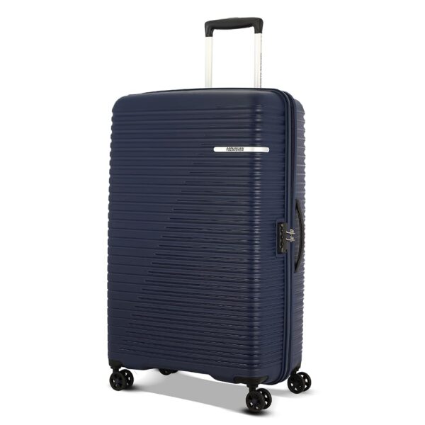 American Tourister Liftoff 79 CM Large Check-in Polypropylene (PP) Hard 8 Wheels Spinner Luggage/Suitcase/Trolley Bag for Travel (Mid Blue) - Image 2