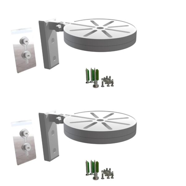 PVC CCTV Camera Wall & Ceiling Mounting Bracket, Strong Adhesive Direct Sticking Drill Free, for Indoor & Outdoor Use (Pack of 2 Set) - Image 2