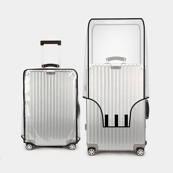 Hodaqe Trolley Bag Cover Transparent Luggage Covers Travel Bag Waterproof Protective Suitcase Cover 24" Size (Transparent, 24) - Image 4