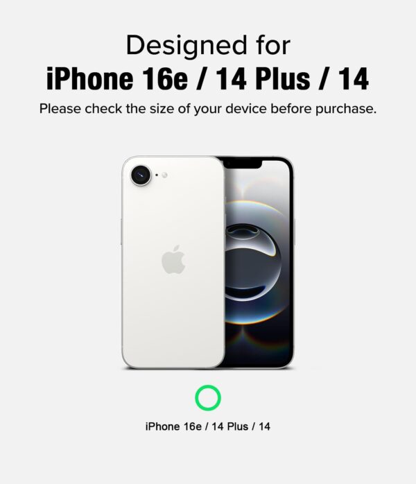 DABEN EvoRingz Tempered Glass Camera Lens Protector Guard for iPhone 16e, iPhone 14 Plus, iPhone 14 (Black) - (1 Pack) - Image 3