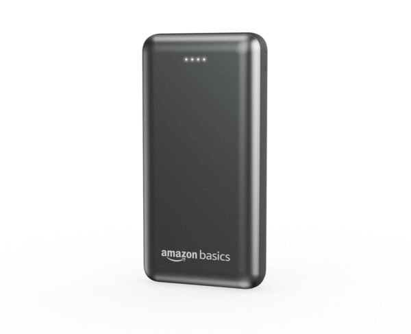 Amazon Basics 20000 mAh Power Bank | 22.5W Fast Charging | Dual Output & Input | Charge 3 Devices Simultaneously | for Smartphones, TWS Earbuds, Speakers, Tablets (Metallic Grey) - Image 2