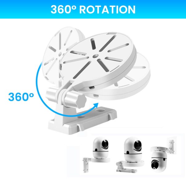ZORBES® Security Camera Wall Mount Adjustable Camera Stand with Cable Storage No Drill Camera Bracket Dome Camera Wall Mount L-Shaped Stand for CCTV Baby Monitor Security IP Webcam Indoor Outdoor - Image 4
