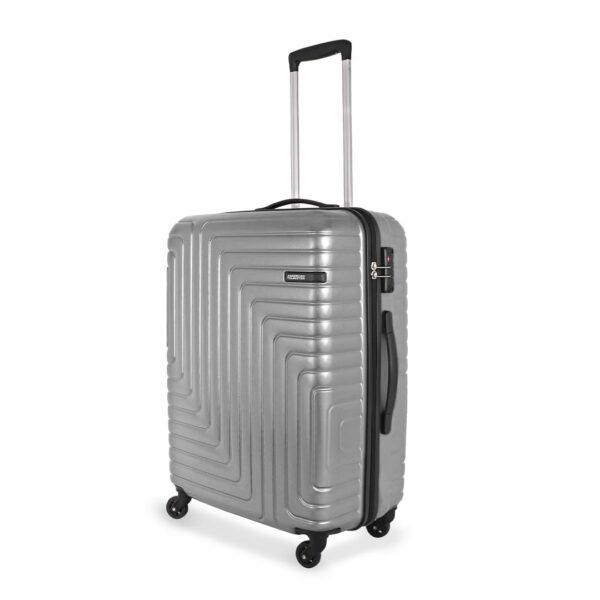 American Tourister Ivy Nxt 79CM Large 4 Spinner Wheels Hard Luggage Polycarbonate Check-in Trolley Bags for Travel with Mounted TSA Lock for Unisex - Silver - Image 2