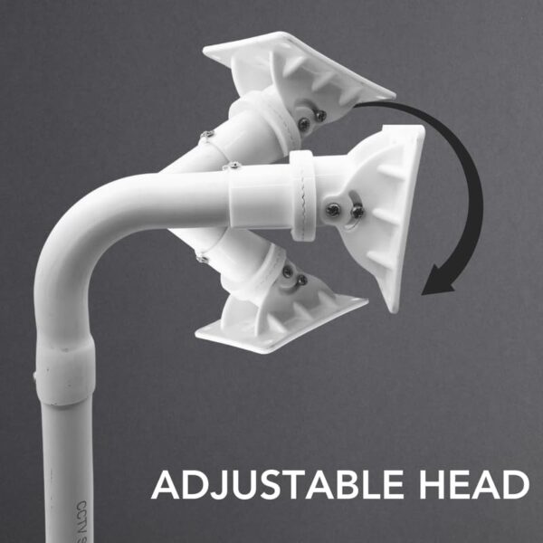 L Type 27 Inch CCTV Camera Stand Waterproof Wall Mount Bracket Holder Sturdy Rustproof Construction Universal Camera Bracket Compatible with CCTV/IP Cameras - Image 5