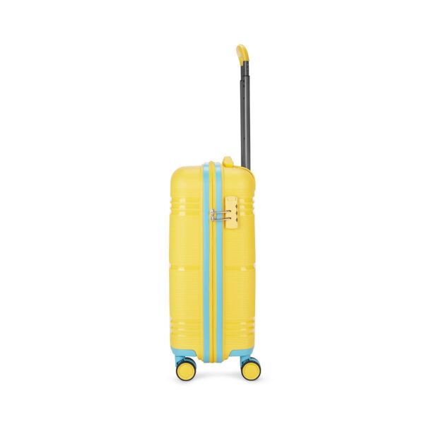 Skybags Paratrip Cabin Hardshell Luggage (55 Cm) | Polypropylene Luggage 4 Wheel Inline Trolley Bag with 8 Wheels | Bumblebee | Unisex, Small, Yellow - Image 5