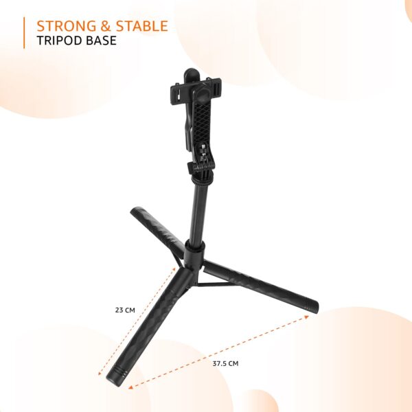 Amazon Basics Long Selfie Stick Tripod Stand with Hand Grip | Anti Shake, Upto 172 cm extendable | for Mobile, Gopro, Camera & Ringlight - Image 6