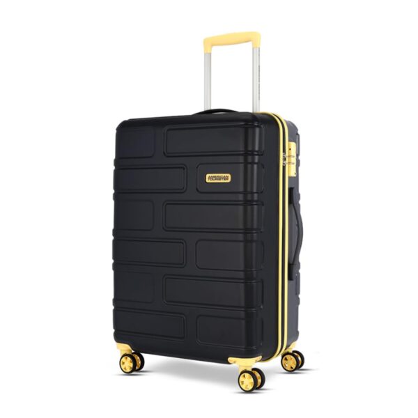 American Tourister BRICKLANE+ 68 CM Medium Check-in Polycarbonate (PC) Hard Sided 8 Wheels Spinner Luggage/Suitcase/Trolley Bag for Travel (Charcoal Grey) - Image 2