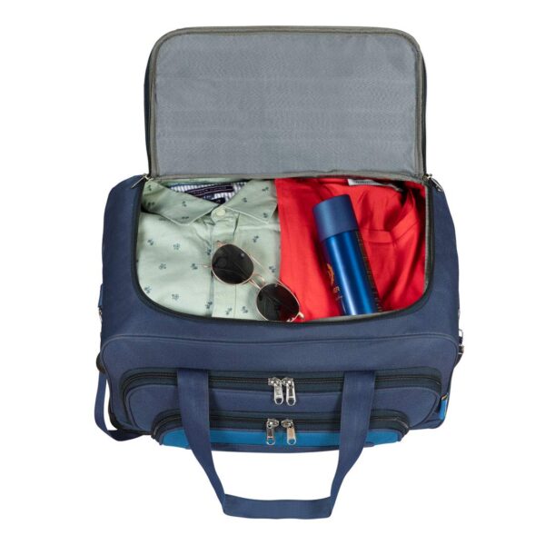 M MEDLER Tribe 55Cms Polyester Trolley Duffle Bag (Navy Blue) - Image 4