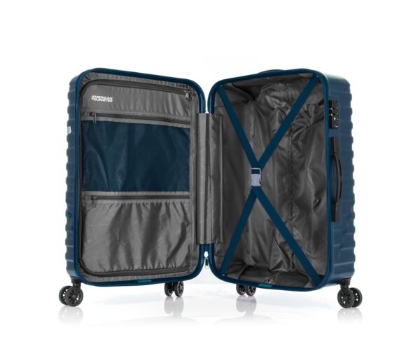 American Tourister Sky Bridge TSA Medium Size Hard-Sided Checkin Luggage Trolley 68 cm Navy - Image 7