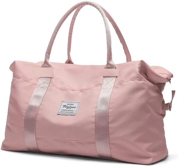 LNT Large Capacity Polyester Folding Travel Bag 25 cms Lightweight Waterproof Carry on Luggage Bags with Fixed Strap Dry and Wet Separation Foldable Travel Duffel Bag for Foldable Bag (Assorted Color) - Image 2