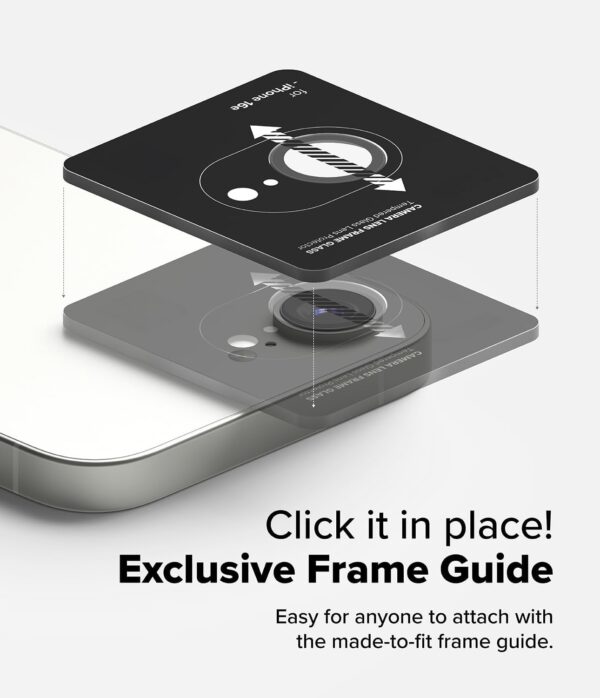 DABEN EvoRingz Tempered Glass Camera Lens Protector Guard for iPhone 16e, iPhone 14 Plus, iPhone 14 (Black) - (1 Pack) - Image 7